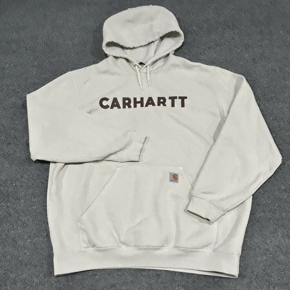 Carhartt Hoodie Men’s XL Cream Heavyweight